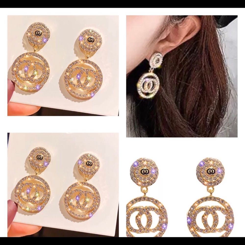 💋❤️Luxury Drop Earrings for Women Gold Color - Picture 2 of 3